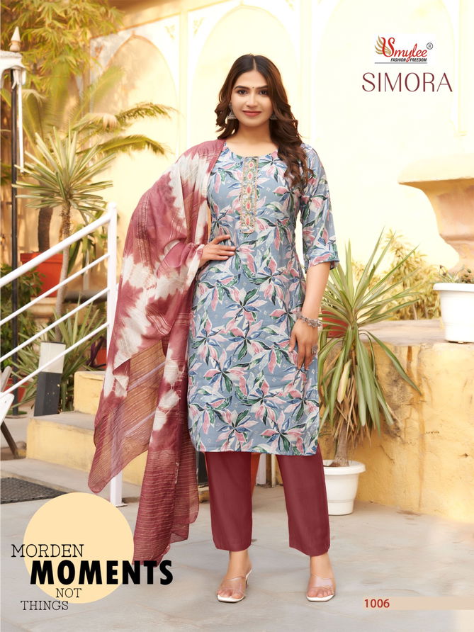 Simora By Rung Roman Silk Printed Kurti With Bottom Dupatta Wholesale Price In Surat 